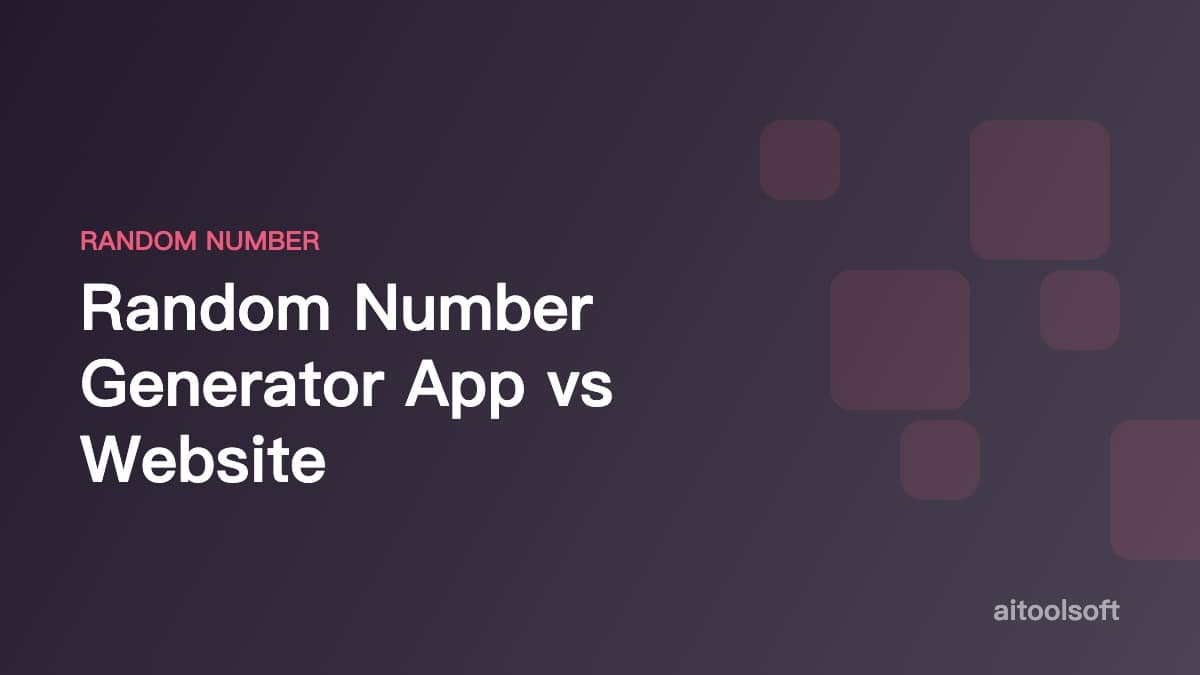 Random Number Generator App: Why a Phone App Beats a Website